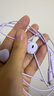 联想（Lenovo）有线耳机 HIFI音质高解析音频带麦降噪直播k歌唱歌音乐运动半入耳式游戏电脑耳机type-c YF01紫色 实拍图