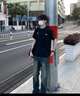 卡帕（Kappa）背靠背情侣纯棉T恤简约宽松显瘦上衣运动短袖2026新款K0D32TD21V 黑色990【高级显白丨舒适透气】 XL 尺码偏小，建议拍大一码 实拍图