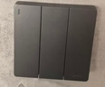 公牛（BULL）开关插座 G12系列 三开单控开关86型暗装大面板G12K311 星空灰 实拍图