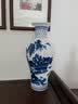 loyo景德镇青花瓷花瓶陶瓷摆件插花瓶客厅复古瓷器中式家居装饰工艺品 大号-山水人家-鱼尾（单个价） 实拍图
