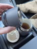 乐扣乐扣（LOCK&LOCK）不锈钢/陶瓷保温杯心仪茶水分离杯大容量水杯泡茶杯送老师定制 新款陶瓷覆膜【灰黑色】赠杯刷 支持定制 实拍图