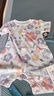 夏季婴儿衣服纯棉短袖连体衣女男宝宝哈衣爬爬服0-2岁婴幼儿服饰 紫色花朵 73cm 实拍图