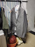 HAIPAIHAOYU西服套装男士修身商务正装西装面试职业装套西伴郎服新郎结婚礼服 A版灰色二扣【西服+西裤】 4XL (190) 实拍图