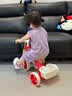 飞鸽儿童玩具三轮车自行车脚踏车宝宝平衡车幼儿小孩溜溜车2-3岁礼物 中国红【灯光音乐+车筐+推把】 实拍图