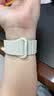 MSSM适用苹果手表表带S12/S11 Apple iWatch手表磁吸表带S10/9/8/SE3/Ultra4硅胶表带 茶白配蓝38-42 实拍图