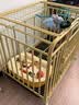 梵昇昱狗笼子中小型大型犬家用围栏狗笼室内分离带厕所猫咪兔子大型猫窝 三面加粗方管【黄色】 110*72*95cm（建议50斤内狗狗） 实拍图