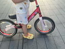 飞鸽（FG FLYING PIGEON）儿童平衡车滑步车幼儿学步车小孩滑行车单车14寸充气轮酒红色 实拍图