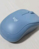 罗技（Logitech）M221 轻音鼠标 无线鼠标 办公鼠标 对称鼠标 带无线微型接收器 雾霭蓝 实拍图