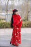 18-喜妈冬新娘仿狐狸毛披肩婚纱披风礼服旗袍皮草斗篷外套白色女 大红（豪华版） 均码（不分大小） 实拍图