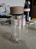 富光男女士双层玻璃杯 高硼硅玻璃304茶隔水杯子 带茶隔泡茶杯320ml 实拍图
