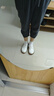 木林森（MULINSEN）女鞋皮鞋秋季休闲小白鞋平底乐福鞋一脚蹬软底妈妈单鞋 米白   38 实拍图