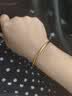 中国黄金（CHINA GOLD）古法素圈黄金手镯女999足金镯子七夕情人节礼物送女朋友老婆 【圈口56】金重约：15.2g 实拍图