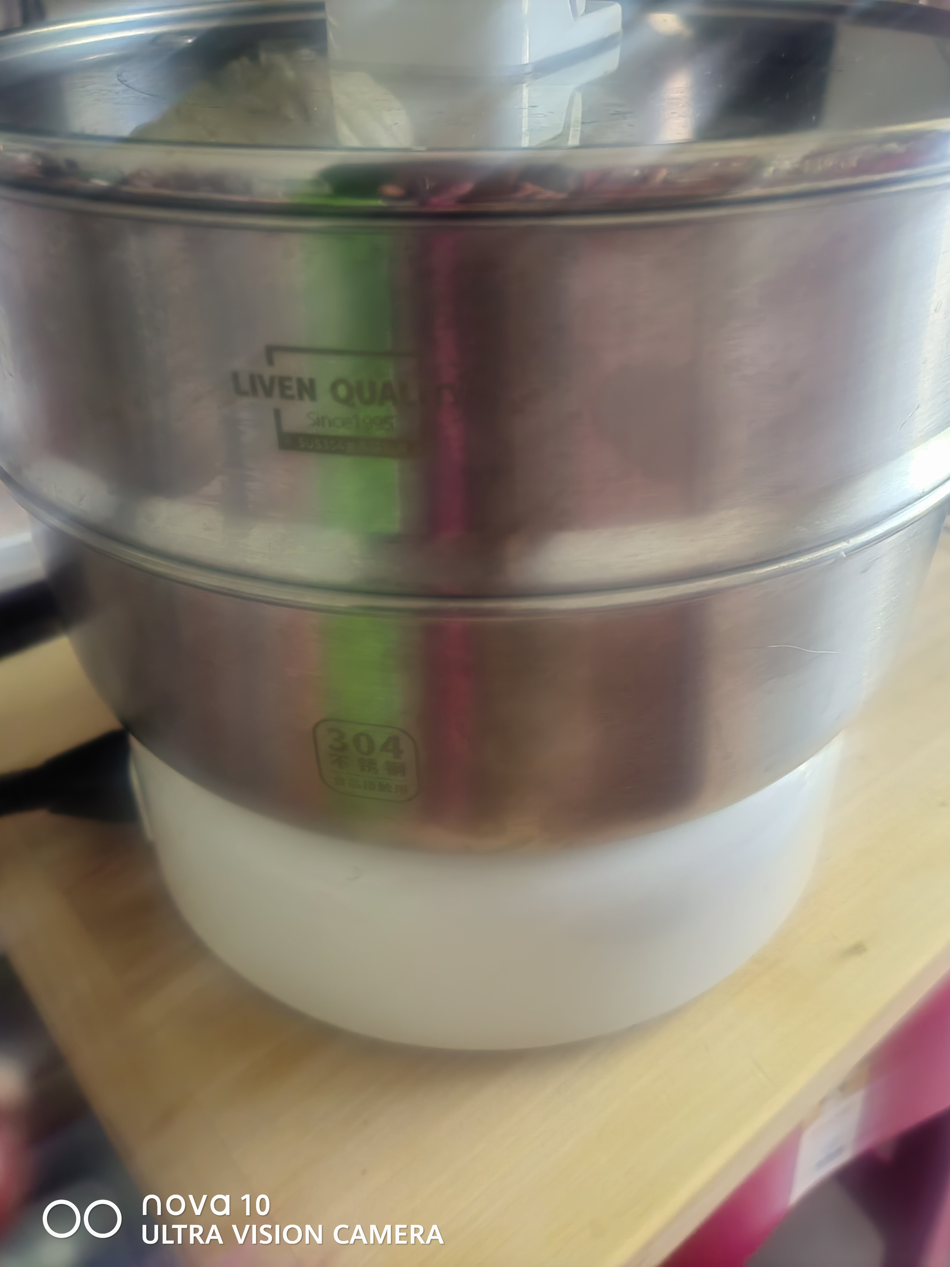 利仁（Liven）多功能分体式电煮锅 小火锅 电热锅 不锈钢电火锅电蒸锅 宿舍小锅学生宿舍泡面锅 早餐锅电炖锅 3L 【配蒸屉】304不锈钢+3档火 实拍图