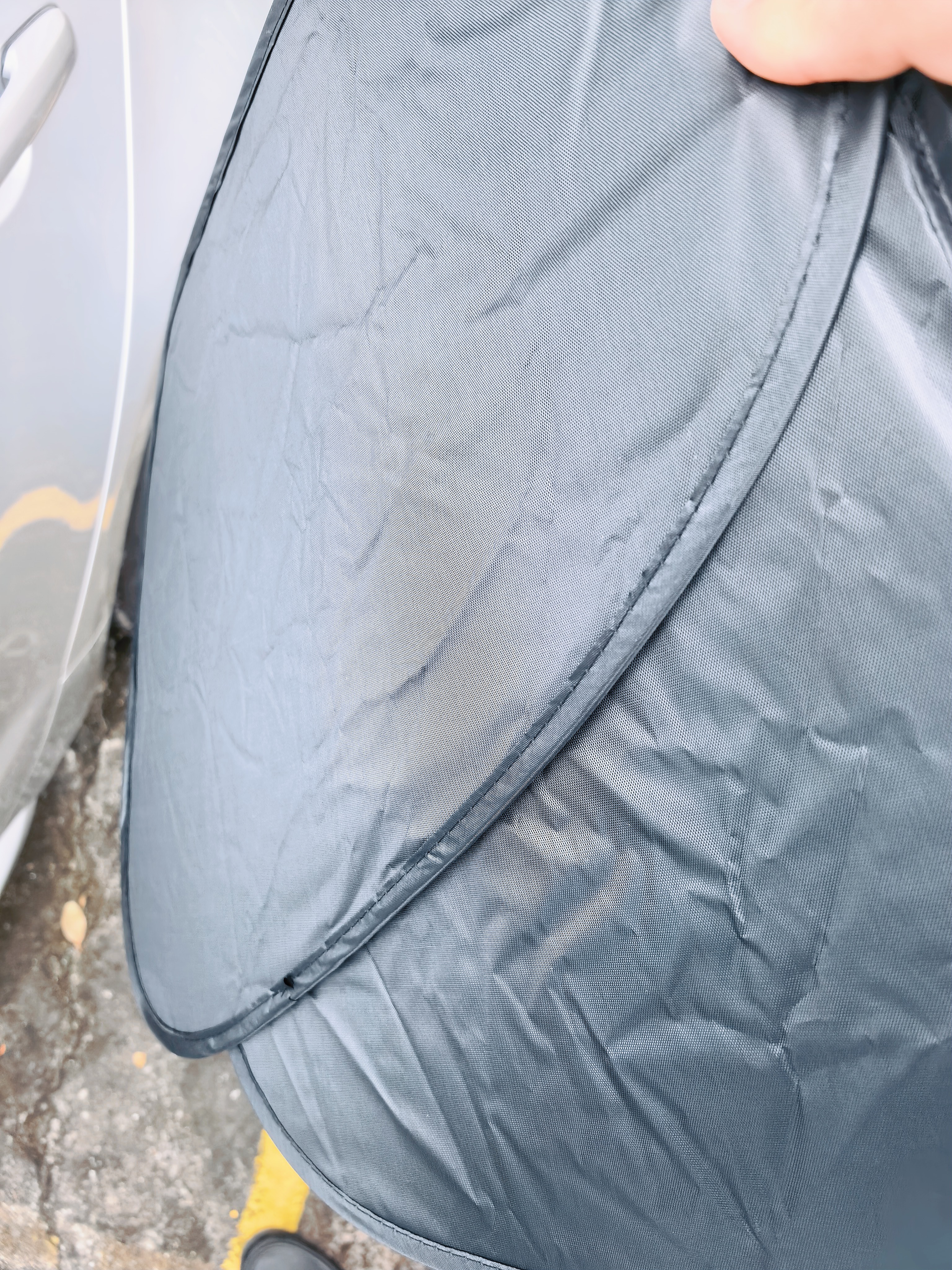 智国者汽车遮阳挡车窗遮阳帘侧窗前挡防晒隔热隐私帘黑胶静电吸附遮光帘 实拍图