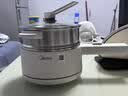 美的（Midea）电煮锅 小电锅 不锈钢0涂层电热锅 宿舍小锅多功能锅 1.6L学生寝室一体泡面小火锅XZC2017G 配蒸笼 实拍图