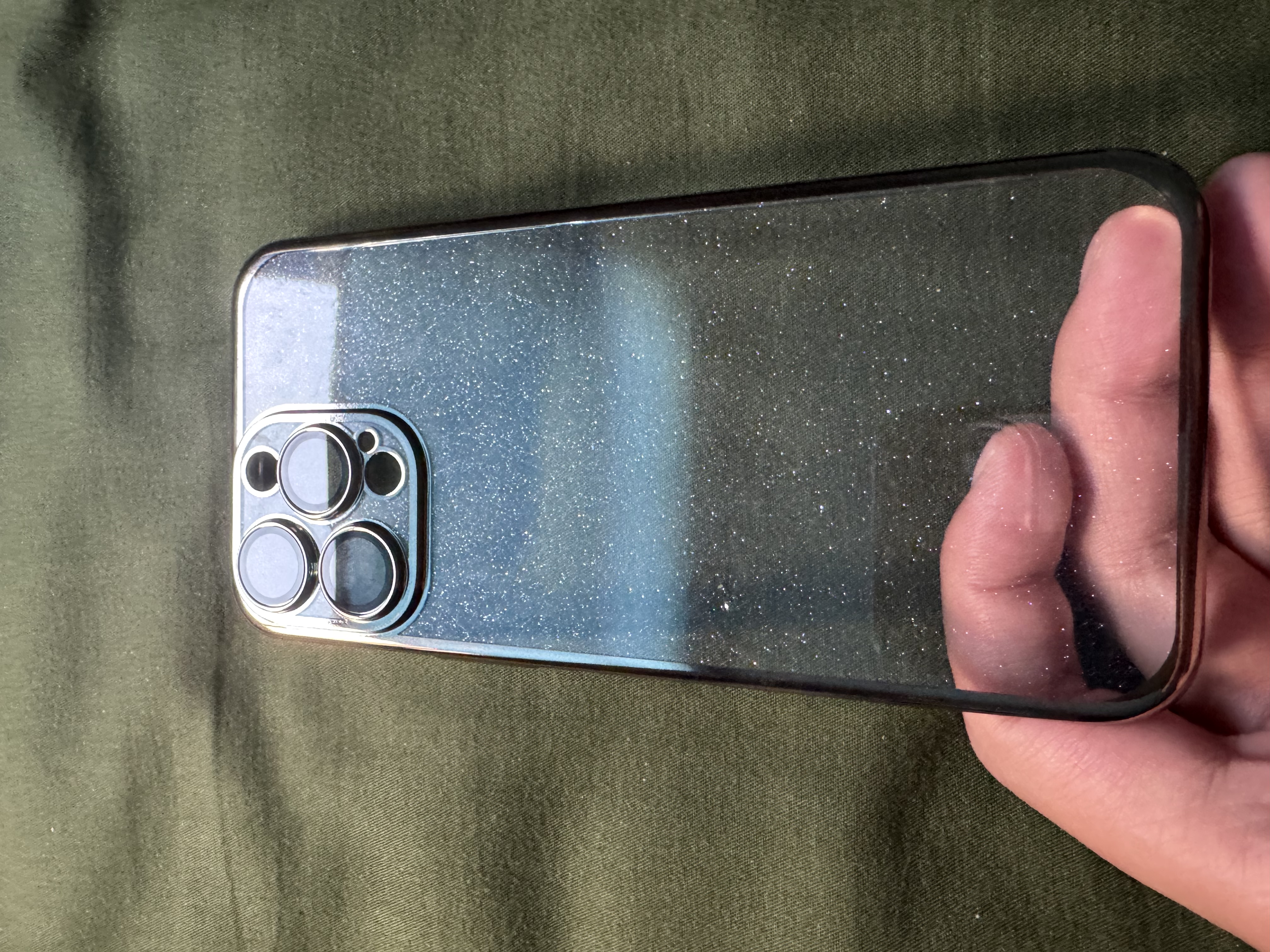蒙凯仕 星空闪粉适用苹果15promax手机壳iphone15promax新款电镀边框透明高级感带镜头膜全包防摔硬壳 苹果15ProMax【钛灰色】星河闪粉*带镜头膜 实拍图