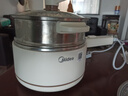 美的（Midea）电煮锅 小电锅 不锈钢0涂层电热锅 宿舍小锅多功能锅 1.6L学生寝室一体泡面小火锅XZC2017G 配蒸笼 实拍图