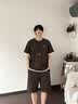 浪莎睡衣男100%棉男士纯棉家居服夏季短款短袖短裤假两件可外穿套装 实拍图