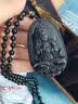 石玥珠宝乌金天然黑曜石本命佛吊坠属羊猴大日如来平安护身符挂件男女士款 实拍图