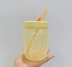 特百惠（Tupperware）吸吸罐550ml女生学生密封带吸管水杯子夏季自制饮品奶昔 奶黄色 实拍图