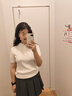 优衣库棉莫代尔混纺POLO领针织衫/短袖女装26春夏新款484607 01 乳白色 XL 实拍图