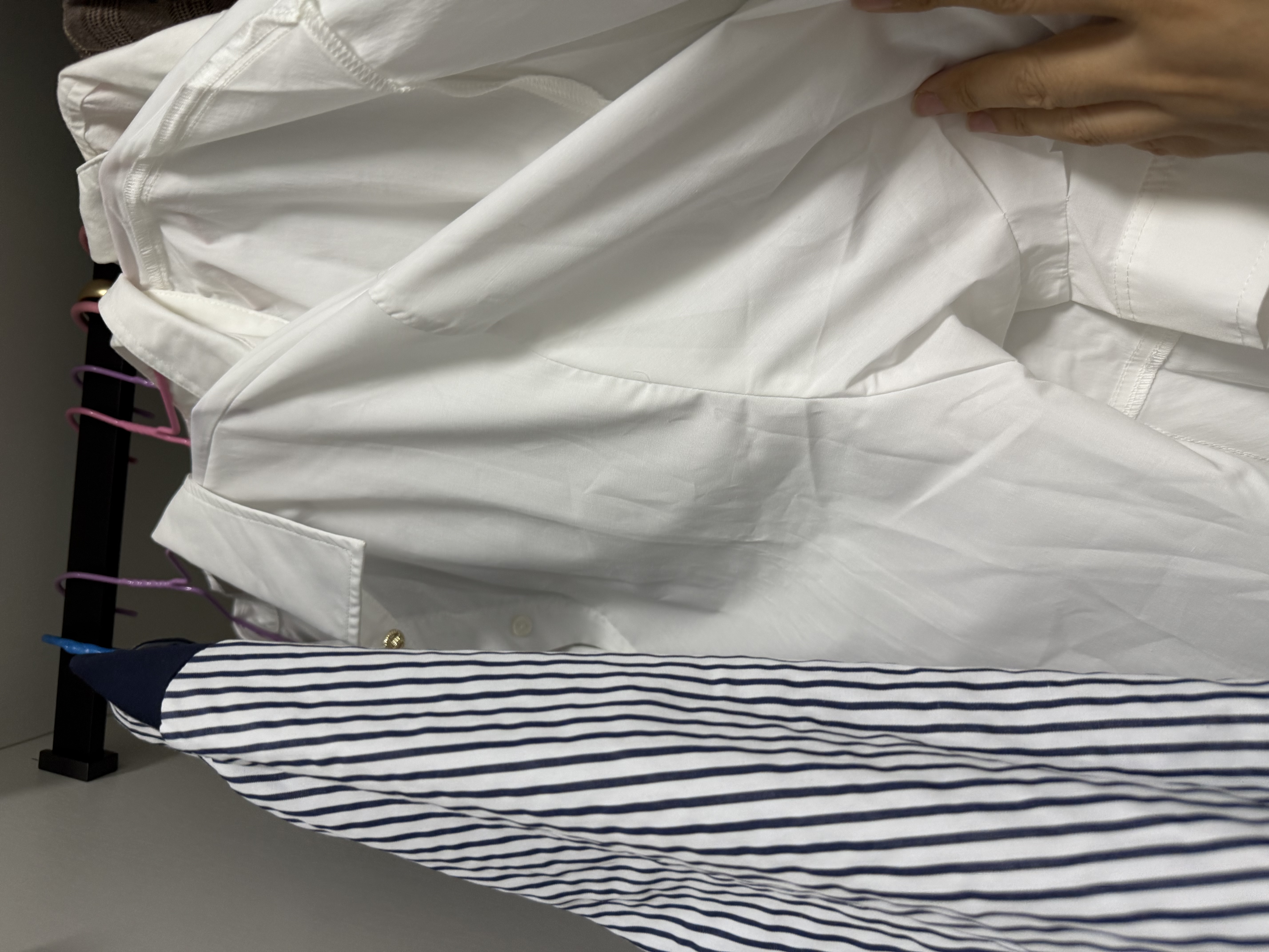 德玛纳【云氧棉系列】夏季职场白月光Polo领贴袋收腰衬衫女高级感 实拍图
