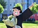 COSMICKISS学士服文科理科工科学位服毕业礼服大学生男女本科学士服粉领拍照 【灰领理科】学士服+学士帽 M (建议105-130斤) 实拍图