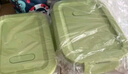 创得耐热玻璃保鲜盒 微波炉饭盒上班族便当盒 北欧绿400+650+700ml+包 实拍图