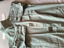 皮尔卡丹（pierre cardin）真口袋纯棉免烫衬衫男士宽松版七分袖衬衣工装作服男装外套春秋 高质量纯棉料七分袖5008(灰绿色) XL 130斤-155斤 实拍图