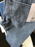 至唯 牛仔裤男宽松裤子男秋季港风九分阔腿直筒裤潮牌流百搭休闲长裤 烟灰款 常规 L【推荐115-135斤】 实拍图