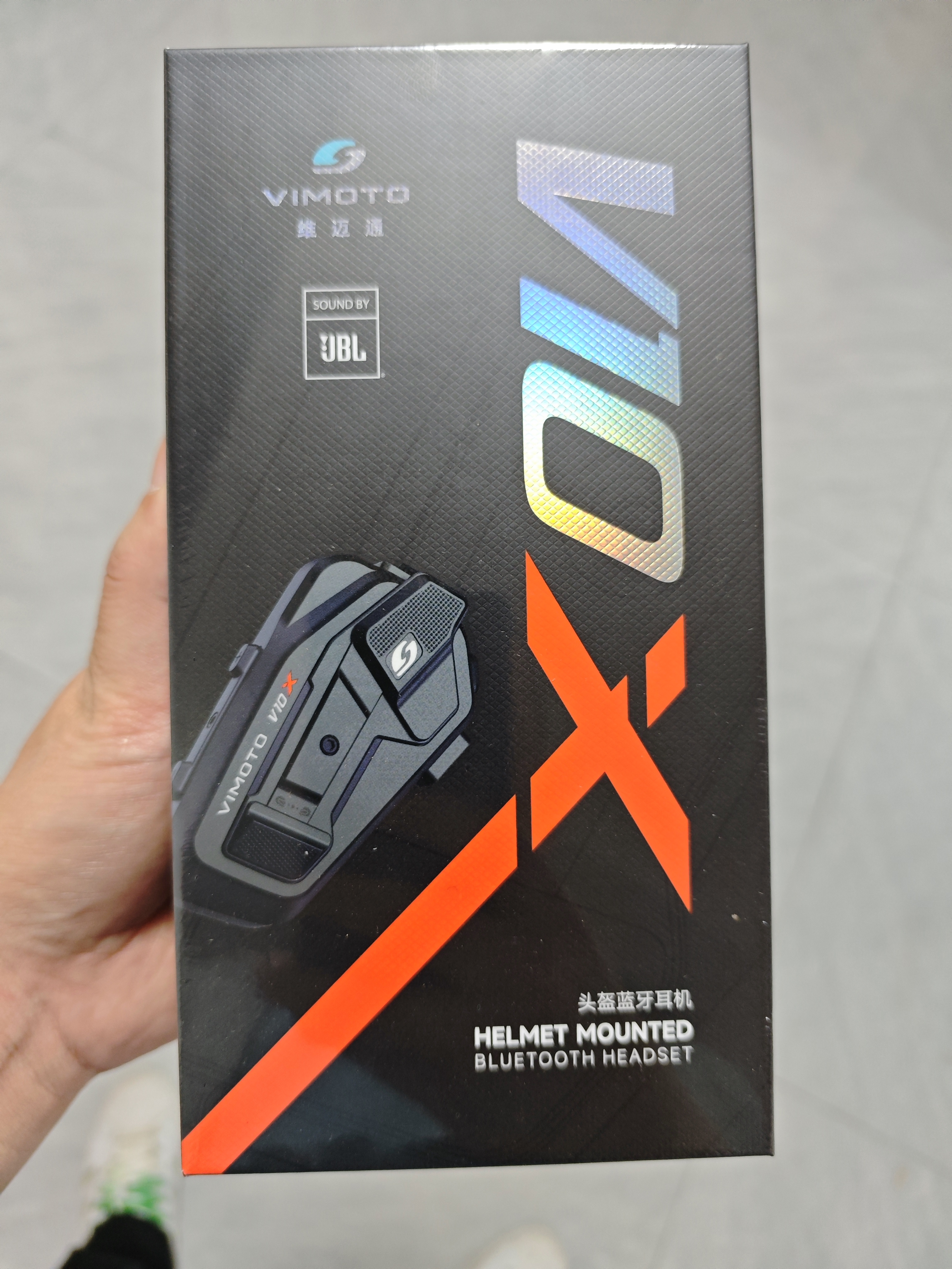 维迈通V11X V11S V10X摩托车头盔蓝牙耳机智能降噪JBL音效对讲通话 V10X+全套配件（JBL音效） 实拍图