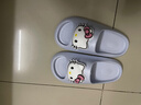 艾莱佳（AILAIJIA）hello kitty联名居家拖鞋女 浴室拖 夏季可爱女生拖鞋 蓝色38-39 实拍图