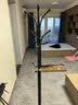 全品屋衣帽架衣架落地晾衣架卧室挂衣架入户挂衣服置物架家用晒衣服挂架 简约黑（30CM大理石） 优质加粗碳钢主杆 实拍图