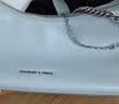 CHARLES&KEITH柔软拉链式褶皱单肩包腋下包包女包女士生日礼物CK2-40782472 Sea Salt Blue海盐蓝色 S 实拍图
