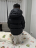 保姆鹅 儿童羽绒服宝宝短款加厚白鸭绒外套男童女童保暖防风冬[NG2637] 黑 120 实拍图