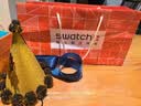 斯沃琪（Swatch）瑞士手表 双历初高中生考试男石英腕表七夕情人节礼物 绅士蓝2.0 实拍图
