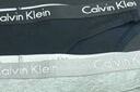 Calvin Klein内衣女士三条提花腰边ck棉质微弹性感三角内裤女 Q7Z-太空黑/樱花粉/椰青灰 3条 S 尺码偏大，建议拍小一码 实拍图