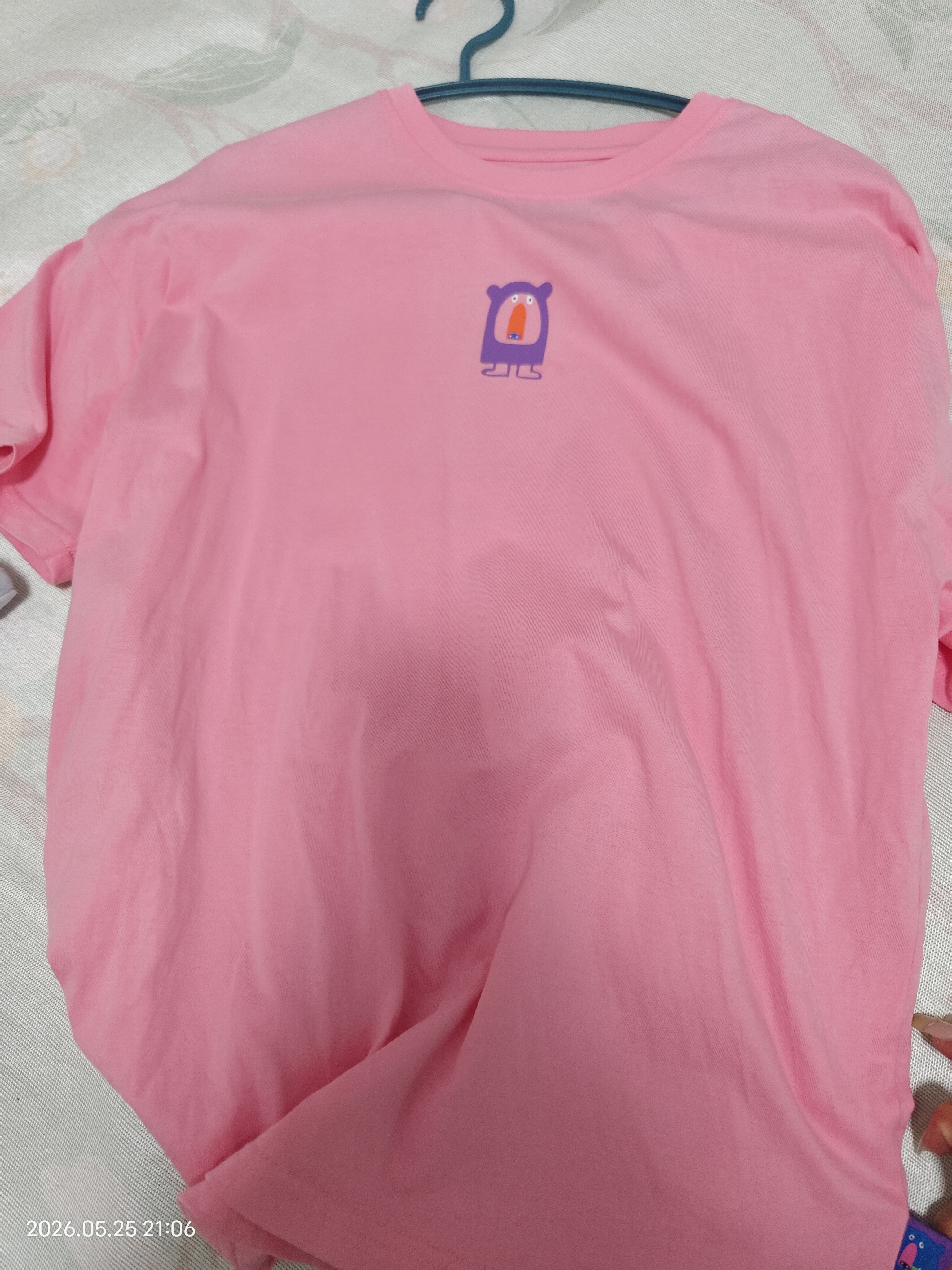 马骑顿（MQD）童装男女同款短袖T恤夏季儿童潮酷短袖T恤 桃粉色 樱花粉 160 实拍图