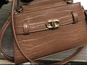 CHARLES&KEITH鳄鱼纹凯莉包手提斜挎婚包包女包生日礼物送女友CK2-50270880-1 Chocolate Croco巧克力鳄鱼纹色（新色） S 实拍图