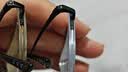 依视路（ESSILOR） 新款商务男镜架时尚镜框女配依视路镜片近视定制眼镜网上配镜 钛金属-半框-4017BK-黑色 镜框+依视路膜岩高清1.67现片 实拍图