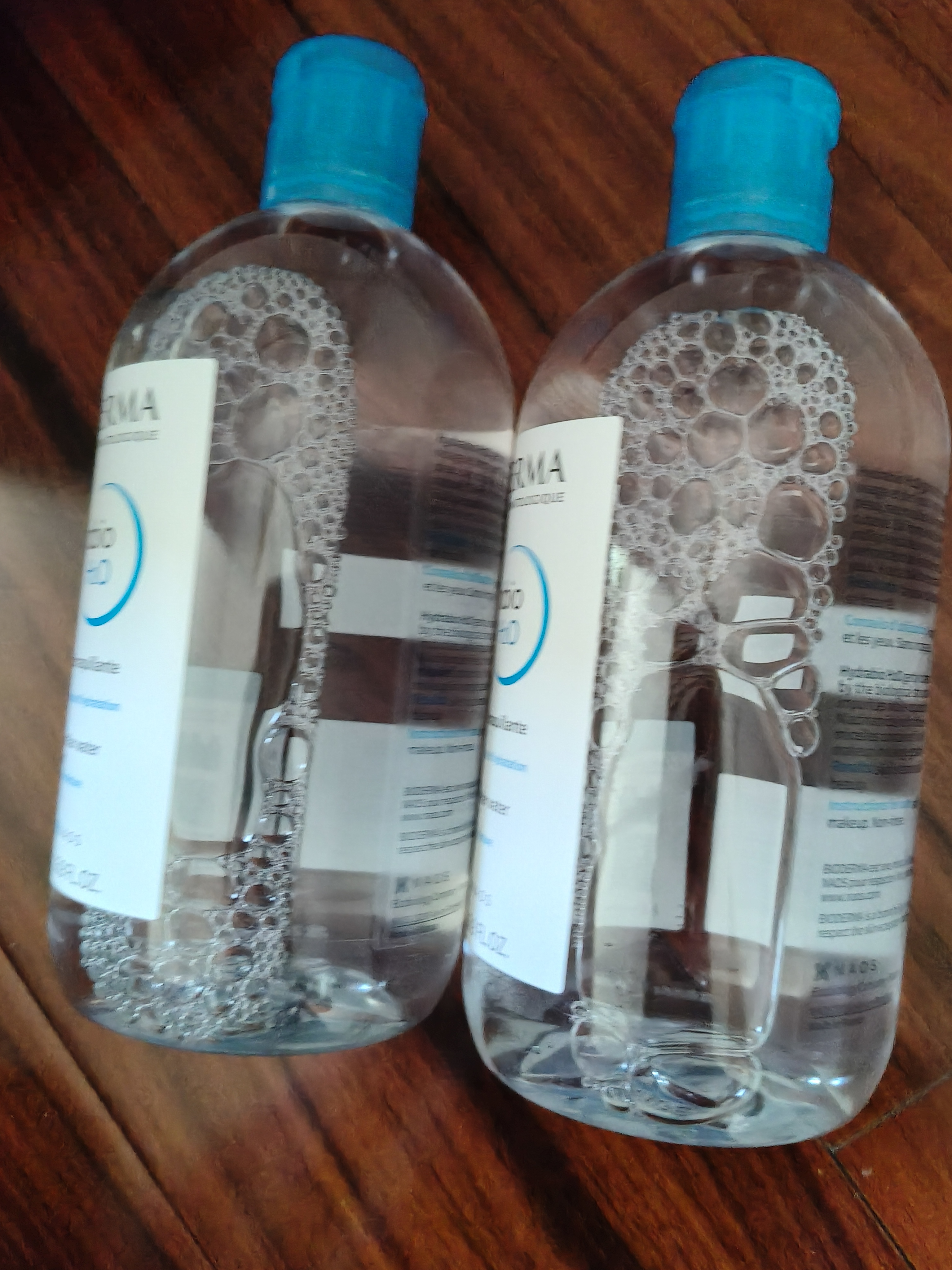贝德玛（BIODERMA）蓝水卸妆水润妍洁肤液500ml*2 保湿干皮敏感肌不刺激 实拍图