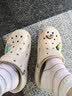 卡骆驰（CROCS）贝雅云彩女士洞洞鞋休闲鞋|208186 冬日白-11S    39 (250mm)   实拍图