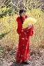 11-貂皮喜妈妈冬新娘狐狸毛披肩婚纱披风礼服旗袍皮草斗篷外套白 大红（豪华版） 均码 实拍图