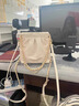 CHARLES&KEITH迷你菱格流浪包单肩斜挎双肩包包女包生日礼物送女友CK2-60782390 【S号】Cream奶白色 S 实拍图