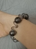 低马尾发饰珍珠头绳不伤发电话线发圈项链高弹力橡皮筋女扎头发绳 透灰色珍珠电话线发圈一个 实拍图