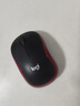 罗技（Logitech）M185鼠标 无线鼠标 办公鼠标 对称鼠标 黑色红边 带无线2.4G接收器 实拍图