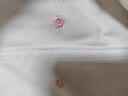 拉夏贝尔韩系碎花阔腿牛仔裤女刺绣高腰宽松显瘦直筒裤 白色【常规款】 M 实拍图