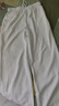 罗蒙（ROMON）真丝香云纱阔腿裤女夏季新款直筒裤高腰显瘦宽松桑蚕丝九分休闲裤 白色 抗皱免烫- L 100-115 实拍图