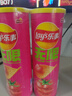 乐事（Lay's）无限薯片 鲜浓番茄味 104克*2罐 208克 休闲零食 膨化食品 实拍图
