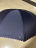 天堂伞 加大雨伞三折 经典商务伞格纹10骨加大雨伞男女 藏青 实拍图